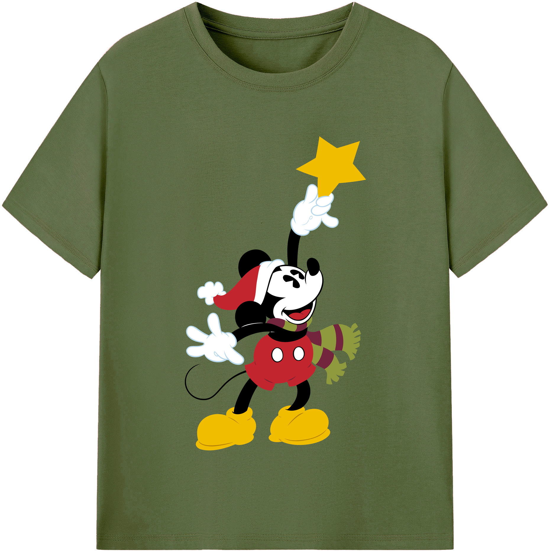 （画像用） ミッキーマウス Mickey Mouse 綿100％半袖Tシャツ（フロントプリント）